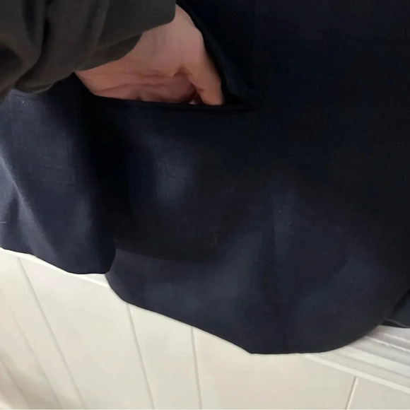 Pronto Uomo Platinum Modern Fit Men's Navy Wool Blend Blazer Jacket Sz 46R GUC - Picture 4 of 7